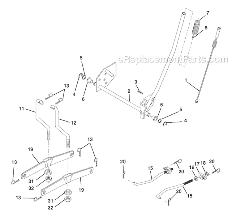 Page I Diagram and Parts List for WE165T42A  Weed Eater Lawn Tractor